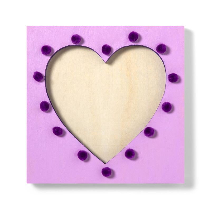 slide 2 of 3, Valentine's Day Freestanding Heart Picture Frame Wood Base - Mondo Llama, 1 ct