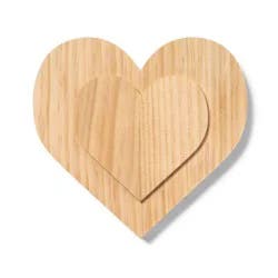 Valentine's Day Freestanding Layered Heart Wood Base - Mondo Llama