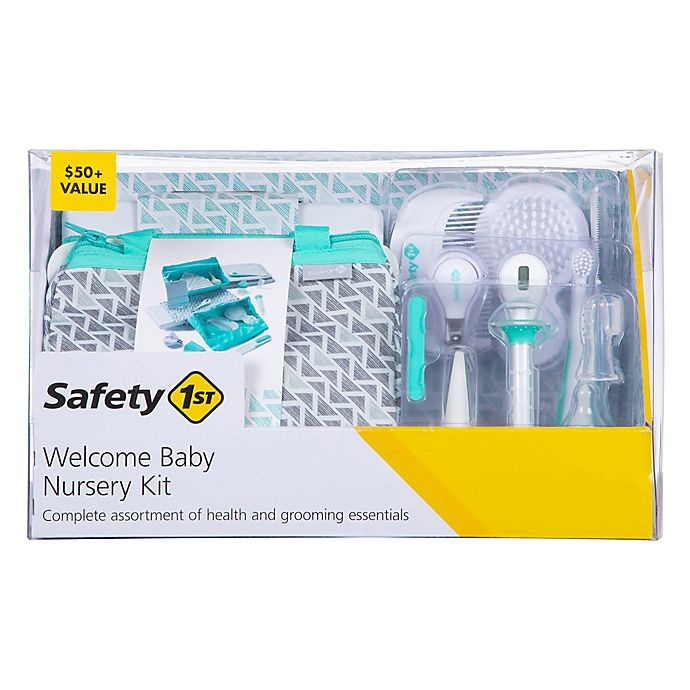 slide 4 of 5, Safety 1st Welcome Baby Nursery Kit - Aqua, 30 ct