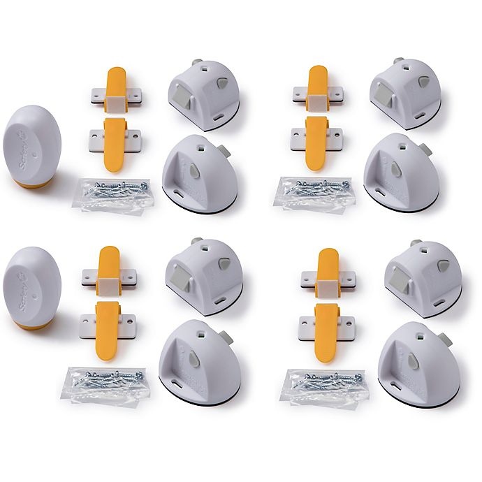 slide 1 of 9, Safety 1st Adhesive Magnetic Locks with Keys, 8 ct