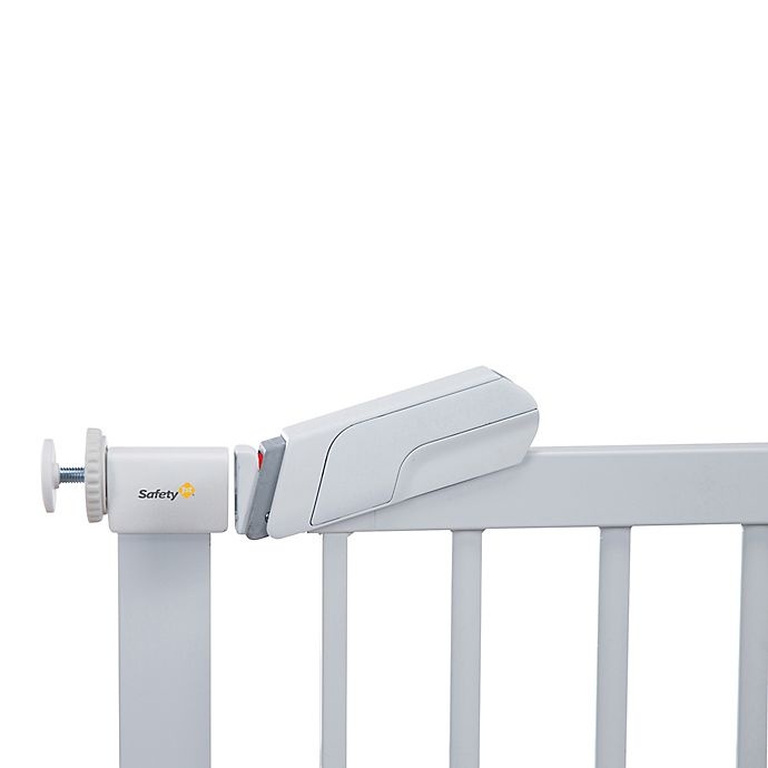 slide 2 of 6, Safety 1st Flat Step Metal Pressure-Mount Safety Gate - White, 1 ct