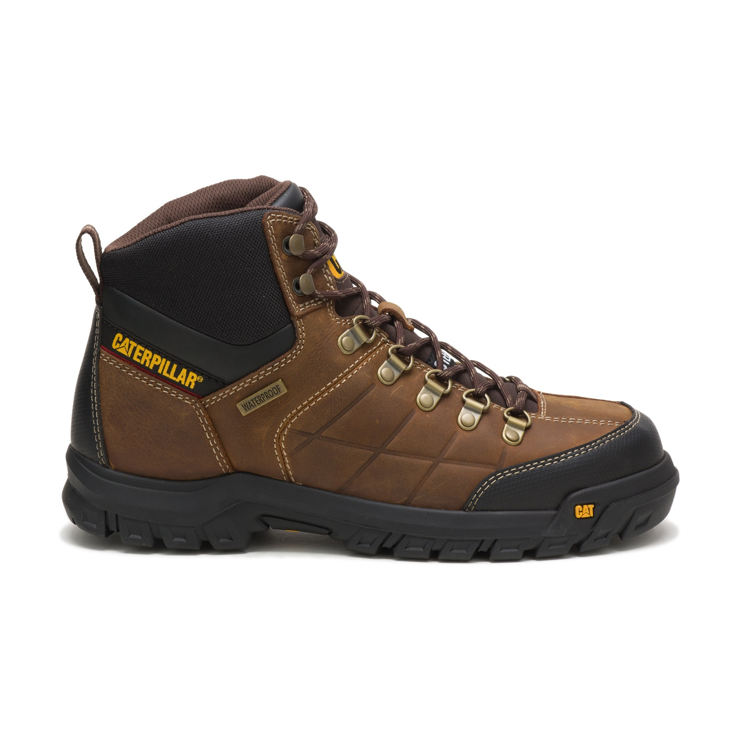 slide 5 of 6, Caterpillar CAT THRESHOLD MEN's WATERPROOF STEEL TOE P90935 WATERPROOF ST BROWN 8.5, 1 ct