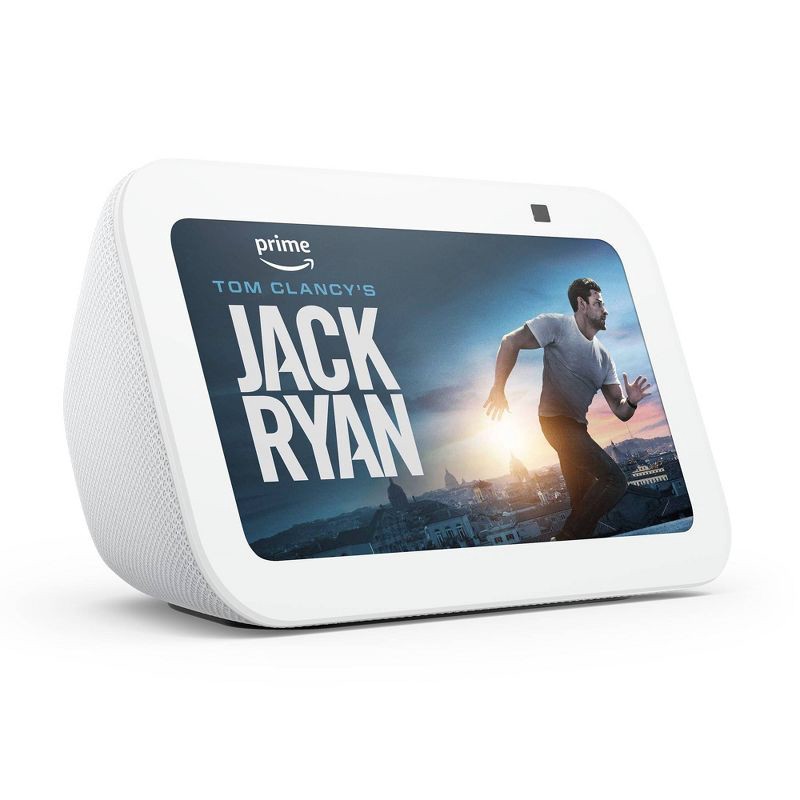 slide 2 of 7, Amazon Echo Show 5 (3rd Gen, 2023 release) | Smart Display with Deeper Bass and Clearer Sound - Glacier White, 1 ct