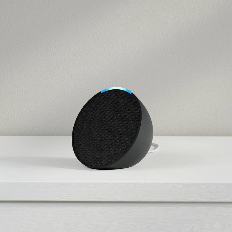 slide 7 of 7, Amazon Echo Pop (1st Gen, 2023 Release) Full sound Compact Smart Speaker with Alexa - Charcoal, 1 ct