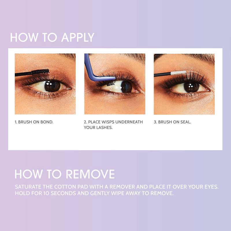 slide 4 of 13, KISS Products Falscara Eyelash Starter Kit - Lengthening Wisps - 36ct, 36 ct