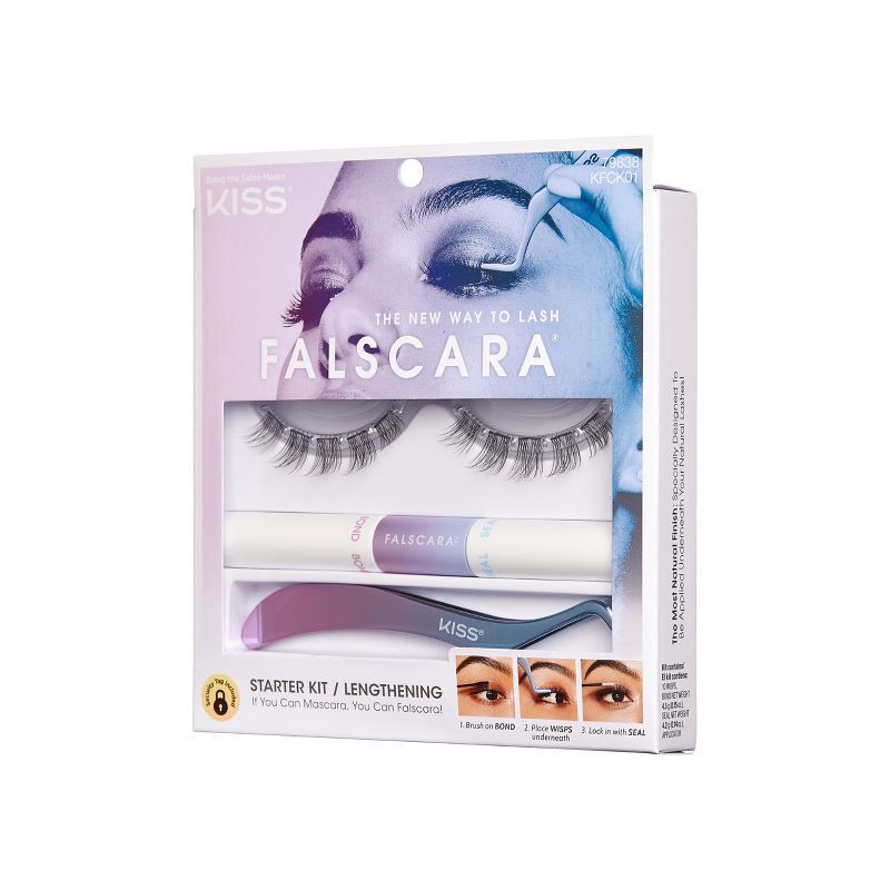 slide 8 of 13, KISS Products Falscara Eyelash Starter Kit - Lengthening Wisps - 36ct, 36 ct