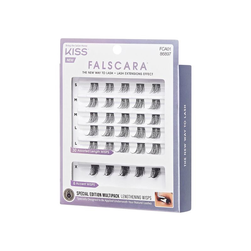slide 5 of 5, KISS Products Falscara Special Edition False Eyelash Multipack with Accents - Lengthening - 36ct, 36 ct