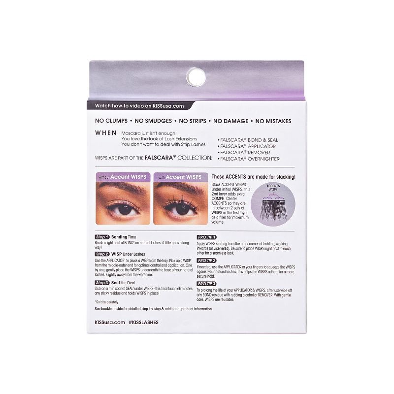 slide 4 of 5, KISS Products Falscara Special Edition False Eyelash Multipack with Accents - Lengthening - 36ct, 36 ct