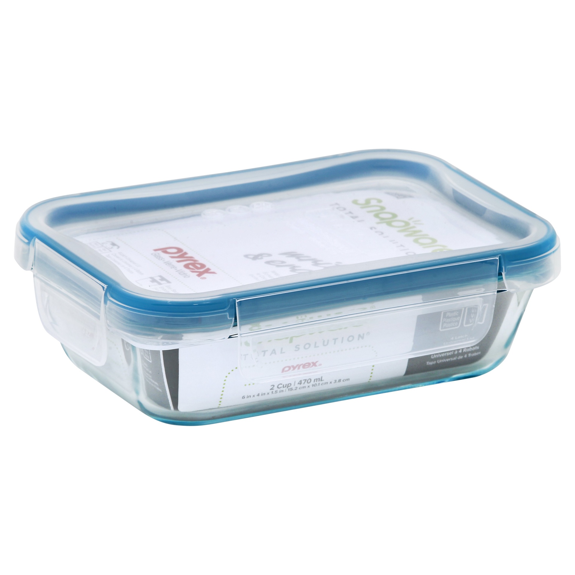 slide 1 of 6, Snapware Glass Medium Square Container 2 cup, 1 ct