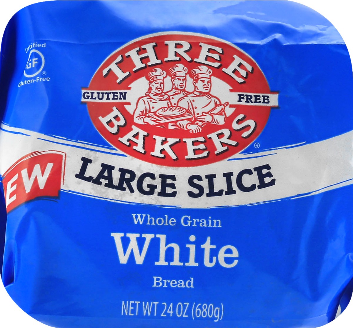 slide 6 of 13, Three Bakers Large Slice Whole Grain Gluten Free White Bread 24 oz, 24 oz