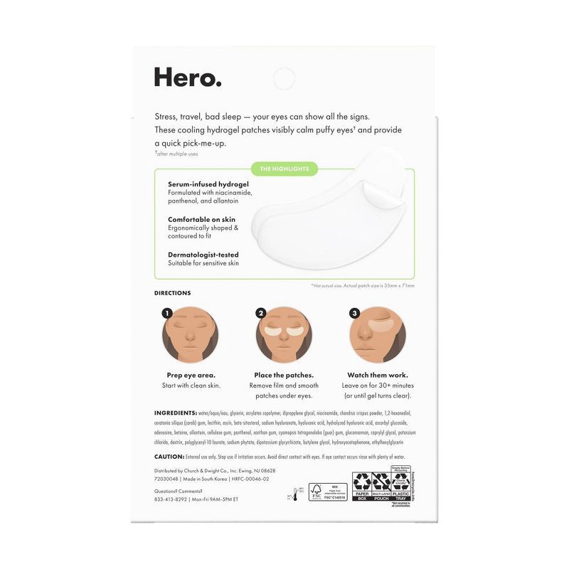 slide 2 of 7, Hero Cosmetics Hero Mighty Patch for Tired Eyes - 6ct, 6 ct