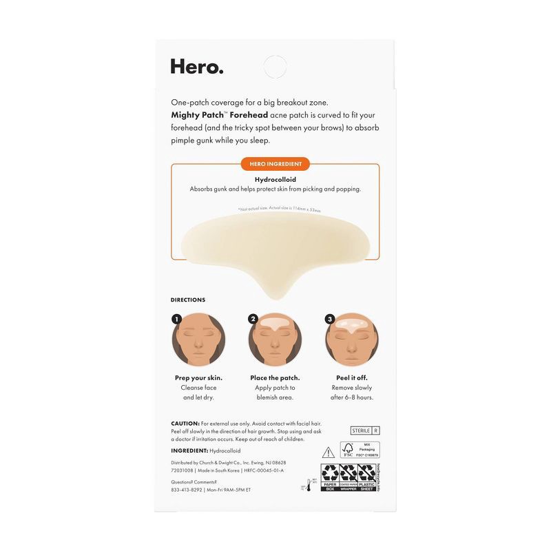 slide 2 of 7, Hero Cosmetics Hero Mighty Patch Forehead - 5ct, 5 ct