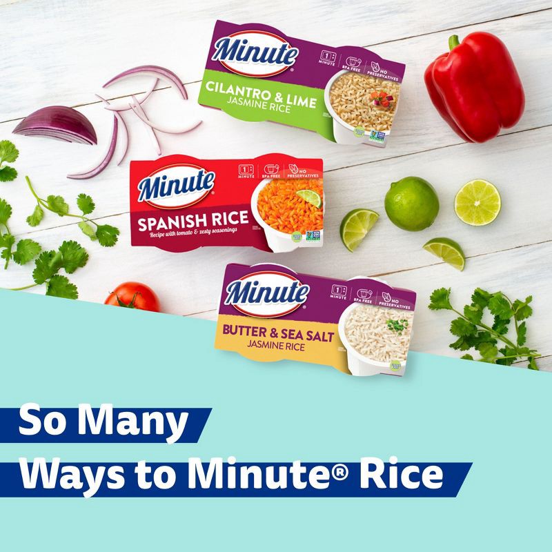 slide 7 of 9, Minute Rice Minute Cilantro & Lime Jasmine Rice 2 Pack - 8.8oz, 2 ct; 8.8 oz