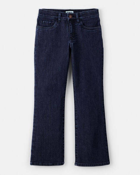 slide 1 of 3, Oshkosh Girls Denim Wide-Leg Jeans - Blue Blue 7, 1 ct