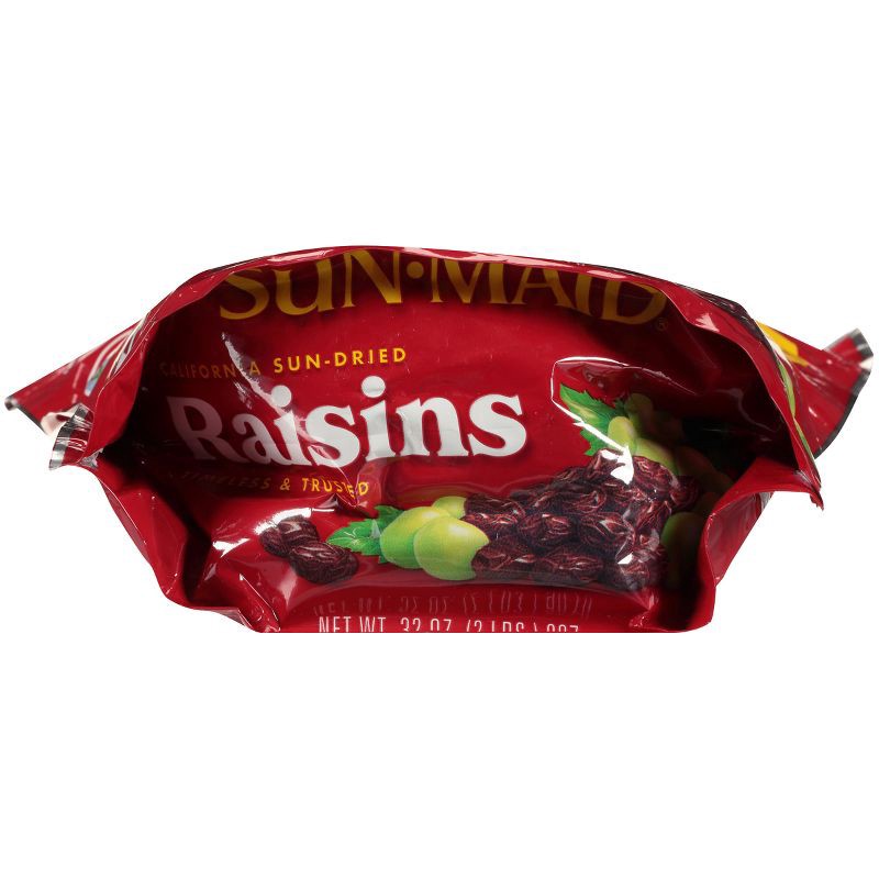 slide 8 of 9, Sun-Maid California Sun-Dried Raisins Resealable Stand-Up Bag - 32oz, 32 oz