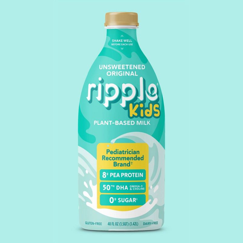 slide 3 of 5, Ripple Kids Unsweetened Original Milk Alternative - 48 fl oz, 48 fl oz