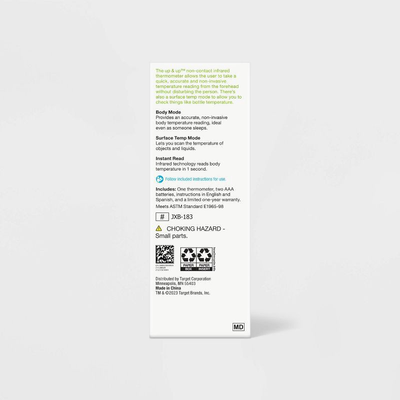 slide 3 of 3, Temple Non-Contact IR Thermometer - up&up™, 1 ct
