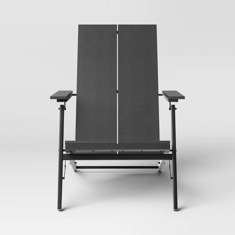 slide 5 of 7, Esker Recycled Resin Wood Outdoor Portable Adirondack Chair Gray - Threshold™, 1 ct