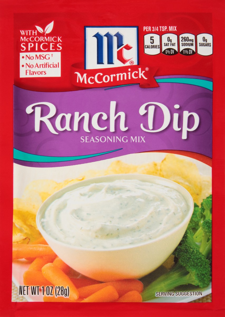 slide 8 of 8, McCormick Ranch Dip Seasoning Mix 1 oz. Packet, 1 oz