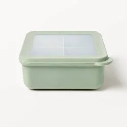 Bento Snack Box 4 Divided Compartments Green - Figmint™
