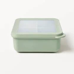 Bento Snack Box 4 Divided Compartments Green - Figmint™