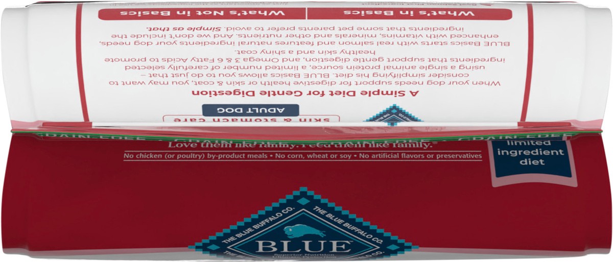 slide 10 of 13, Blue Buffalo Blue Basics Limited Ingredient Grain Free Salmon & Potato Adult Dog Food, 4 lb