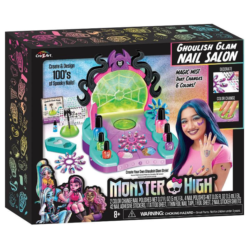 slide 4 of 8, Monster High Ghoulish Glam Nail Salon, 1 ct