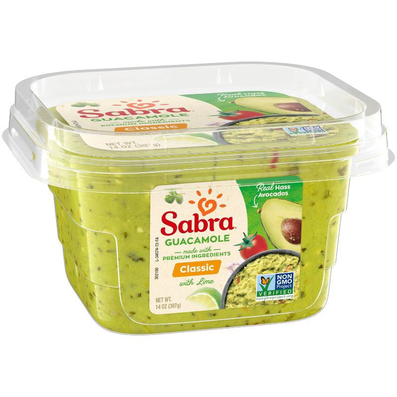 slide 2 of 4, Sabra Guacamole with Lime - 14oz, 14 oz