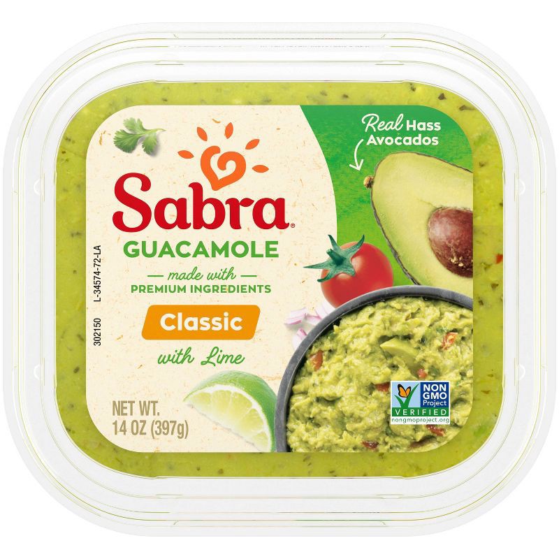 slide 3 of 4, Sabra Guacamole with Lime - 14oz, 14 oz