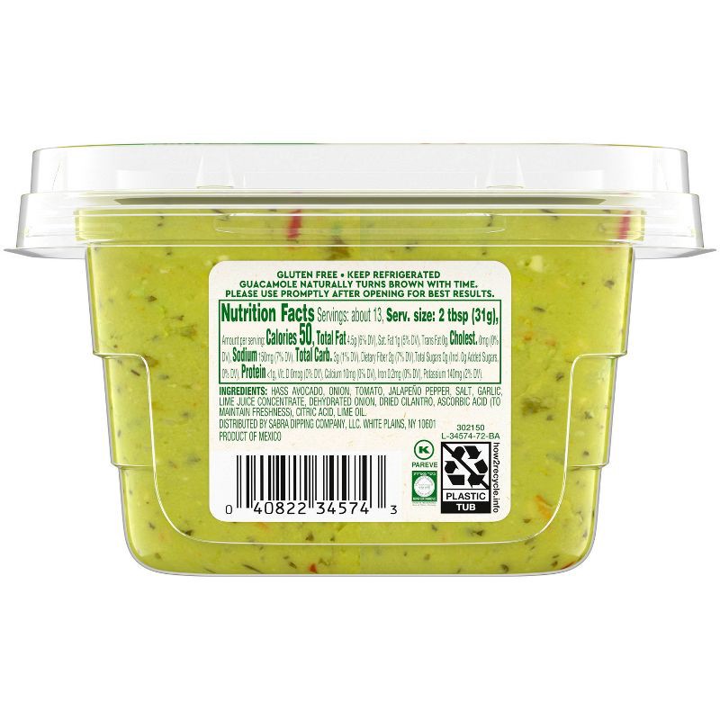 slide 4 of 4, Sabra Guacamole with Lime - 14oz, 14 oz