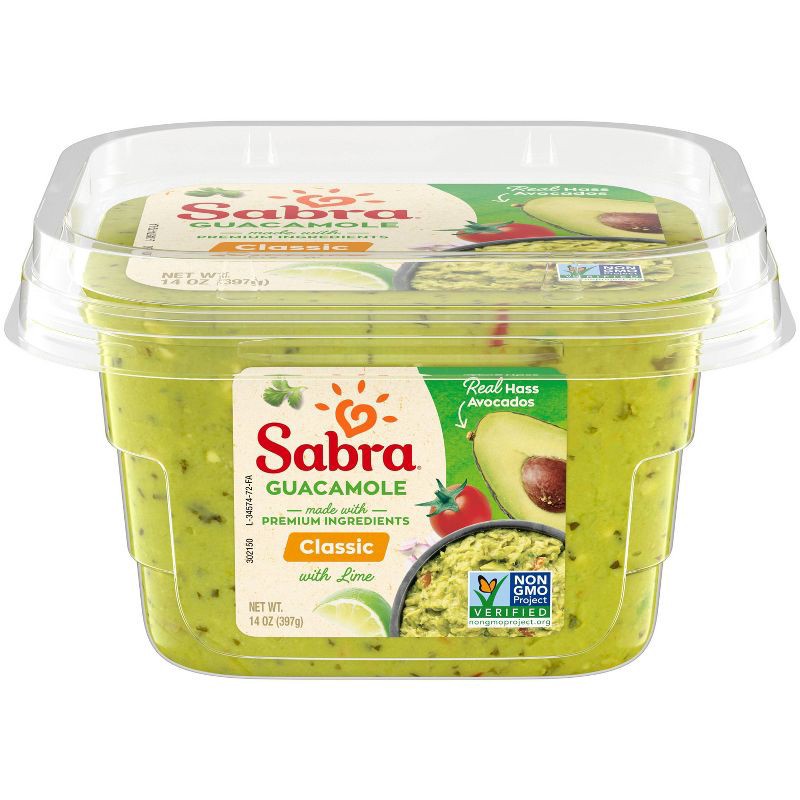 slide 1 of 4, Sabra Guacamole with Lime - 14oz, 14 oz