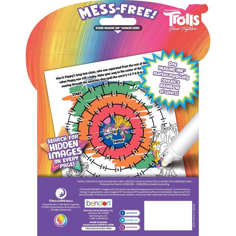 slide 2 of 4, Bendon Trolls Band Together Imagine Ink Book, 1 ct