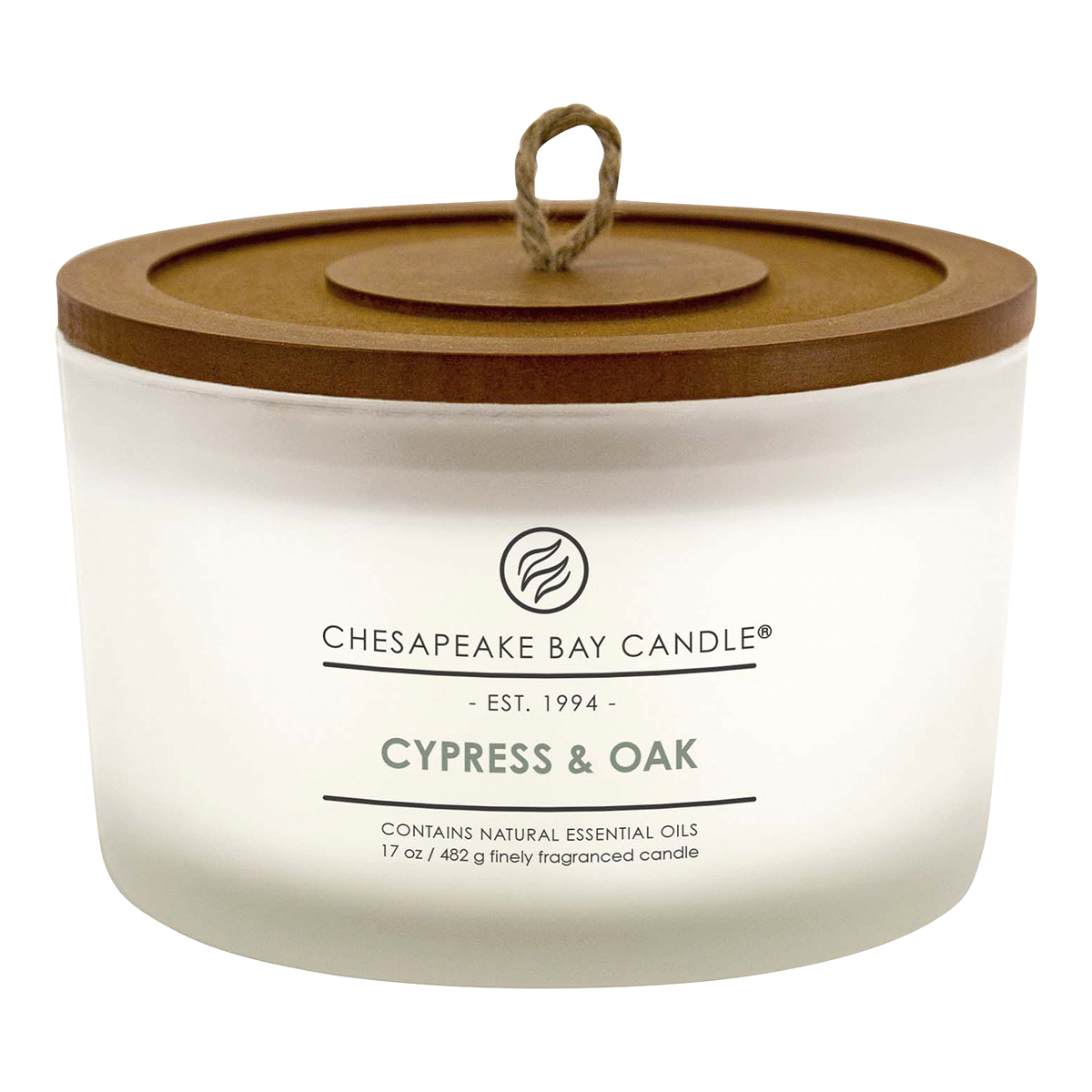 slide 1 of 1, Chesapeake Bay Candle Cypress And Oak Coffee Table Jar Candle - White, 17 oz