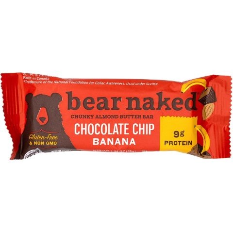 slide 1 of 1, Bear Naked Chunky Almond Butter Bar Chocolate Chip Banana, 1.94 oz
