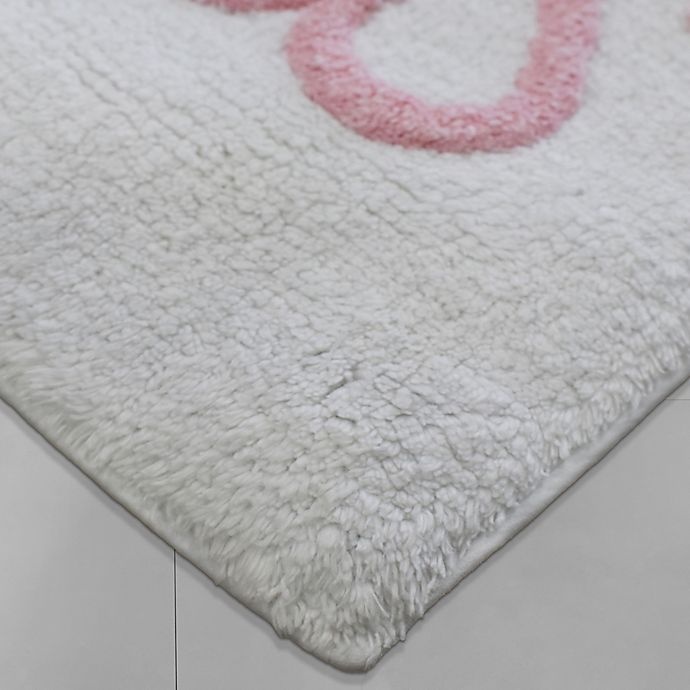 slide 3 of 4, Wamsutta Hello Gorgeous" Bath Rug - Pink/White", 20 in x 33 in