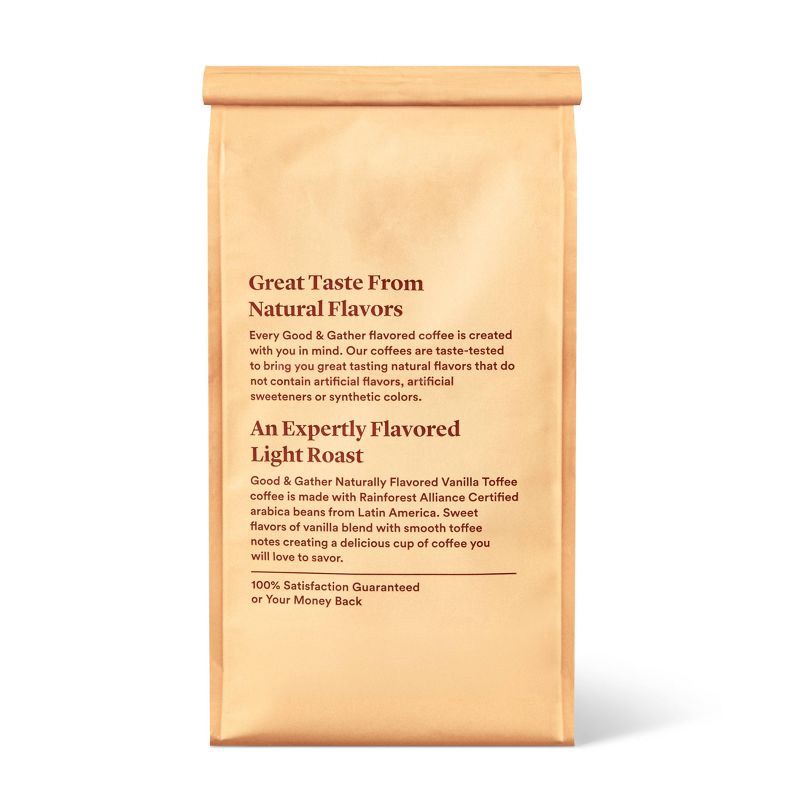 slide 3 of 4, Naturally Flavored Vanilla Toffee with Other Natural FlavorsLight Roast Coffee - 12oz - Good & Gather™, 12 oz