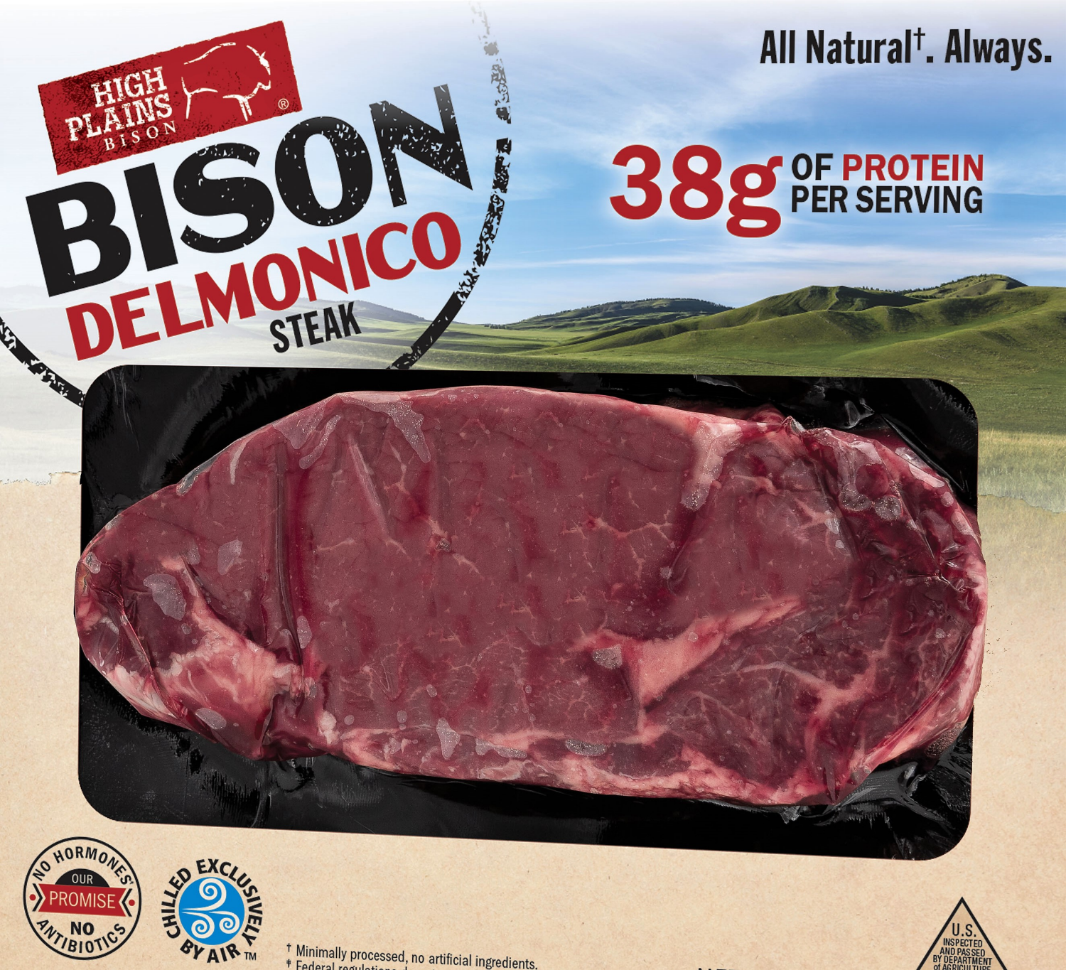 slide 1 of 1, High Plains Bison Delmonico Steak 8oz., 8 oz
