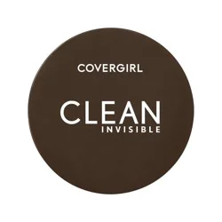 COVERGIRL Clean Invisible Pressed Powder Foundation - 120 Creamy - 0.38oz: Paraben-Free, Mattifying, Neutral Undertone, Medium Coverage