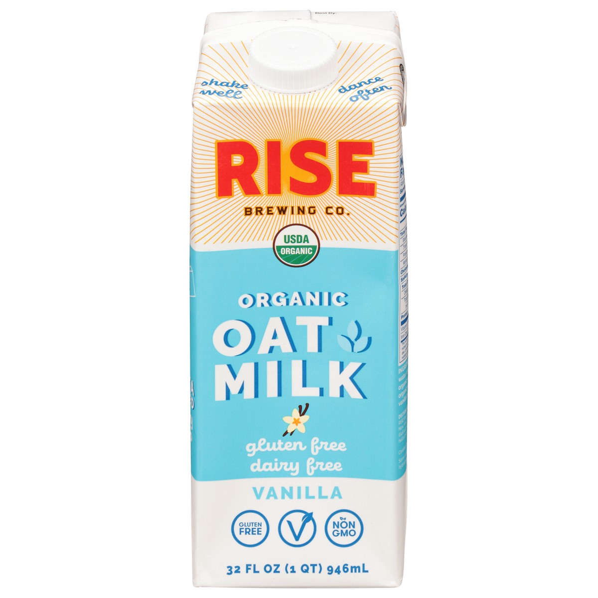 slide 1 of 12, RISE Brewing Co. Rise Brewing Organic Vanilla Shelf Stable Oat Milk, 32 fl oz