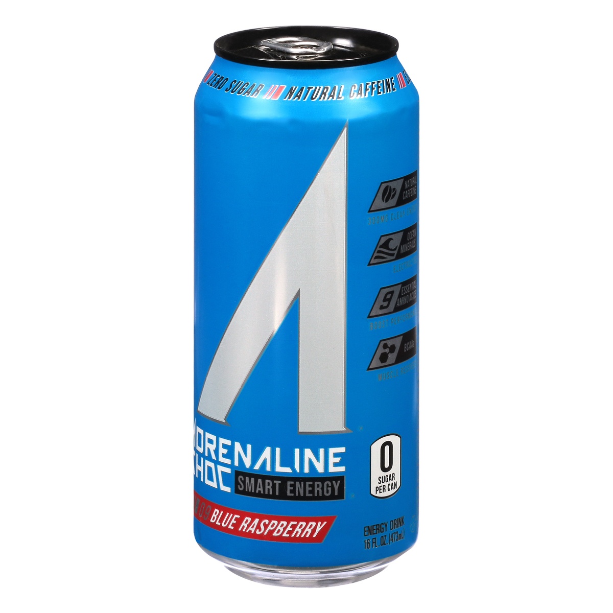 slide 3 of 10, Adrenaline Shoc Blue Raspberry Smart Energy Drink, 16 oz