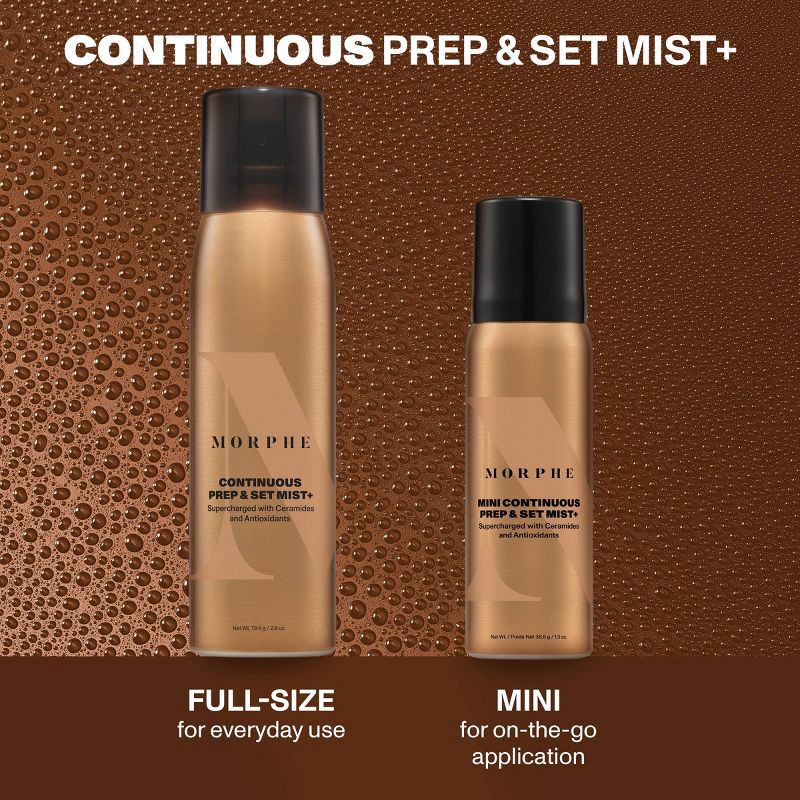 slide 3 of 6, Morphe Continuous Prep & Set Mist - 1.3oz - Ulta Beauty, 1.3 oz