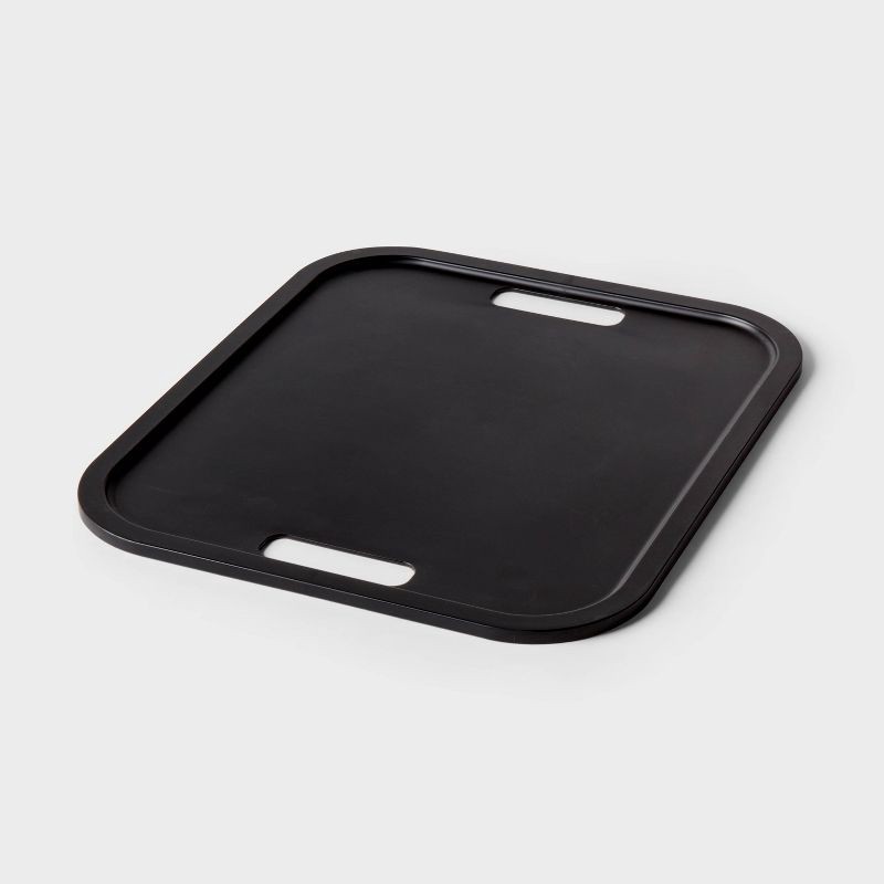 slide 1 of 4, Decorative Plastic Lid Black - Brightroom™: Storage Bin Lid, Universal Placement, Cut-Out Handles, 14.72"x12.52", 1 ct