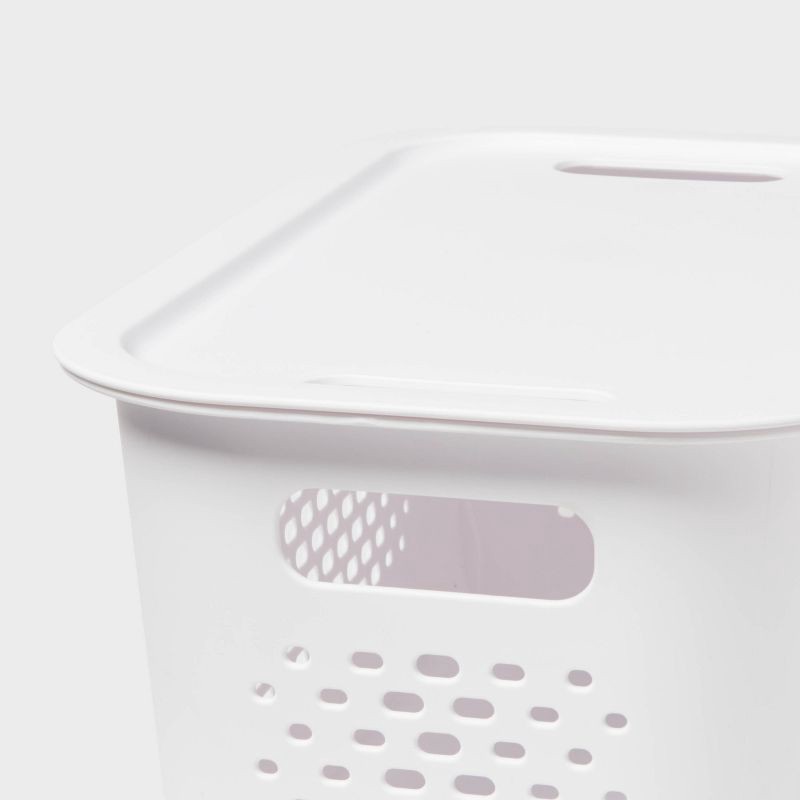slide 3 of 4, Narrow Decorative Plastic Lid White - Brightroom™: Storage Bin Lid for 13" Cube System, Universal Placement, 1 ct