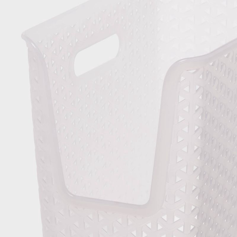 slide 3 of 5, Y-Weave Narrow Easy Access Decorative Storage Basket Translucent - Brightroom™, 1 ct