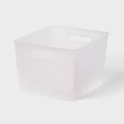 Large Y-Weave Decorative Storage Basket Translucent - Brightroom™: Polypropylene, 18L, No Assembly, Clear