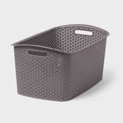 Y-Weave Jumbo Decorative Storage Basket Gray - Brightroom™