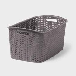 Y-Weave Jumbo Decorative Storage Basket Gray - Brightroom™