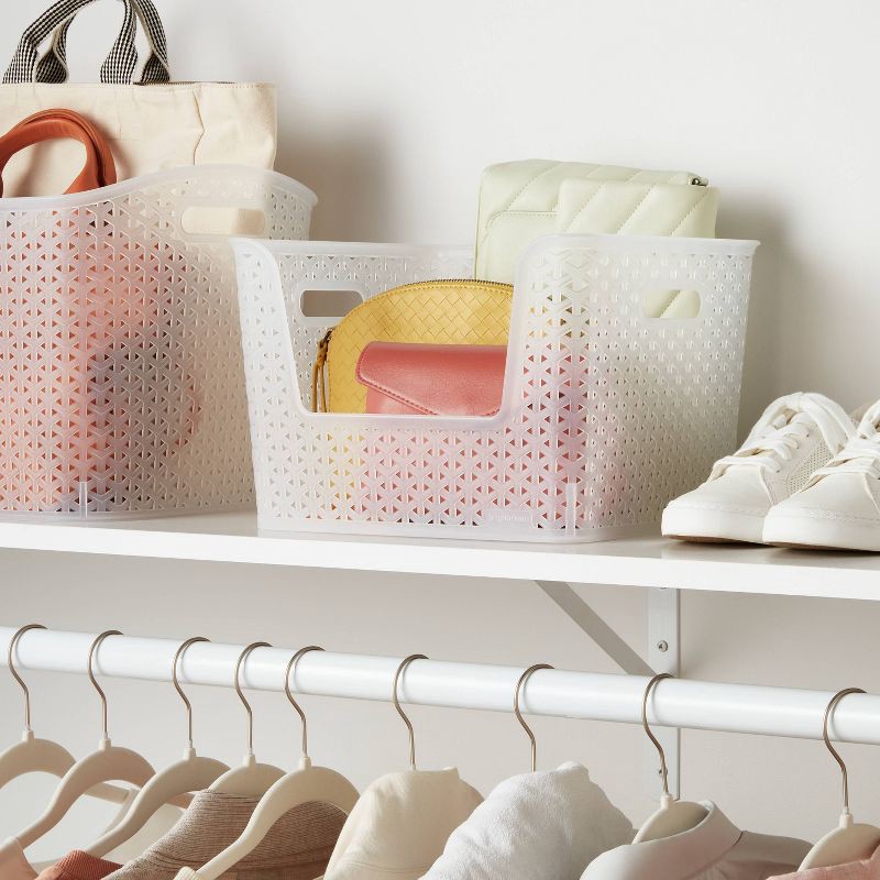 slide 2 of 5, Y-Weave Easy Access Storage Bin Translucent - Brightroom™: Portable Nesting Bin, Polypropylene, 13 Volume, 1 ct