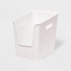 Y-Weave Narrow Easy Access Decorative Storage Basket White - Brightroom™