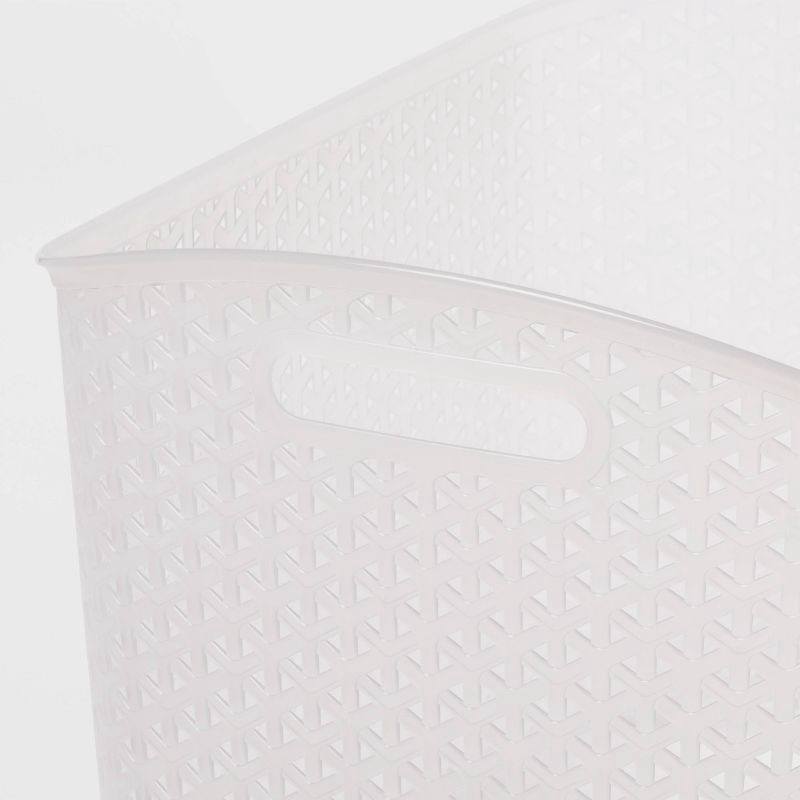 slide 3 of 5, Y-Weave XL Curved Decorative Storage Basket Translucent - Brightroom™, 1 ct